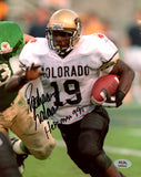 Rashaan Salaam Signed/Inscr 8x10 Photo Colorado 1994 Heisman PSA/DNA 188088