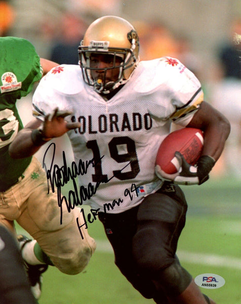 Rashaan Salaam Signed/Inscr 8x10 Photo Colorado 1994 Heisman PSA/DNA 188088