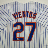Autographed/Signed Mark Vientos New York Pinstripe Jersey Beckett BAS COA