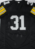 Steelers DONNIE SHELL Signed Custom Replica Black Pittsburgh Jersey AUTO - BAS