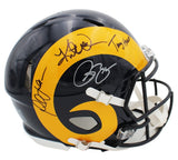 Warner, Holt, Faulk & Smith Signed Los Angeles Rams Speed Authentic NFL Helmet
