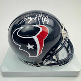 Autographed/Signed J.J JJ Watt Houston Texans Mini Football Helmet JSA COA