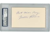 Beattie Feathers Signed Chicago Bears Index Card Personalized Slab PSA 54914