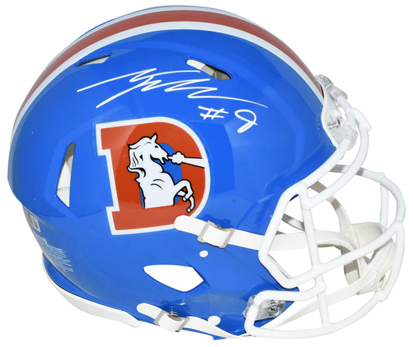 TALANOA HUFANGA SIGNED DENVER BRONCOS THROWBACK AUTHENTIC SPEED HELMET BECKETT