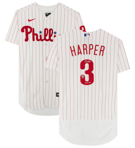 BRYCE HARPER Autographed "21 NL MVP" Phillies Authentic Jersey FANATICS