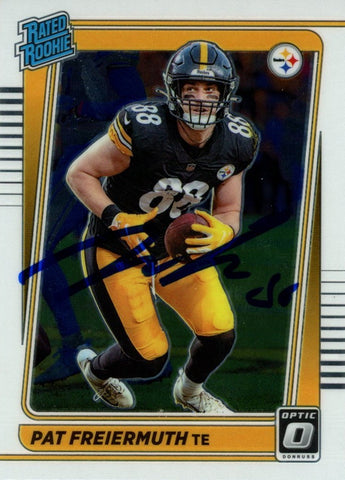 Pat Freiermuth Signed 2021 Donruss Optic Rated Rookie #232 Card Beckett 57009