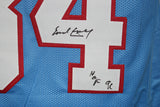 Earl Campbell Autographed/Signed Pro Style Blue XL Jersey HOF Beckett 35503