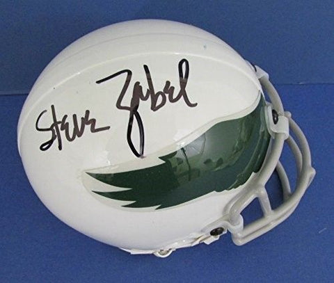 Steve Zabel Philadelphia Eagles Signed Throwback Mini Helmet 121939