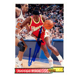 Dominique Wilkins Autographed 92 Upper Deck 400 SMEAR Trading Card Beckett 54169