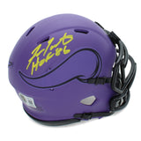 Fran Tarkenton Autographed "HOF 86" Minnesota Vikings RAVE Mini Helmet Beckett