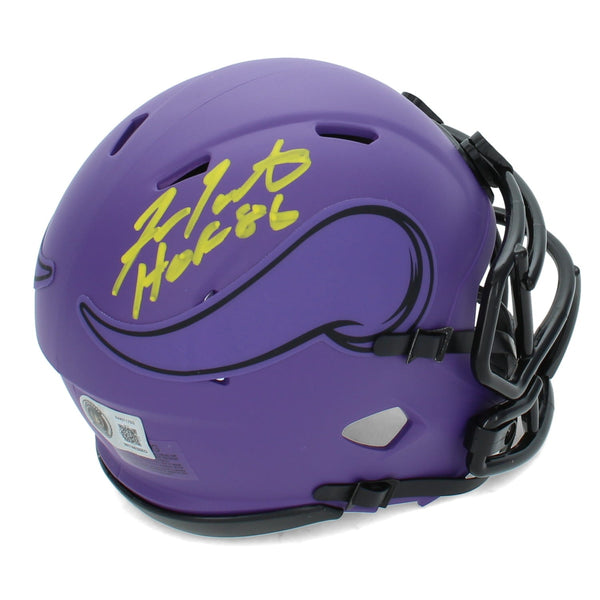 Fran Tarkenton Autographed "HOF 86" Minnesota Vikings RAVE Mini Helmet Beckett