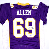 Jared Allen Autographed Purple Pro Style Jersey- Beckett W Hologram *Black