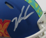 Jalen Carter Signed/Autographed Super Bowl 59 Mini Helmet Eagles PSA/DNA 193665