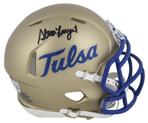 Tulsa Steve Largent Authentic Signed Speed Mini Helmet Autographed BAS Witnessed