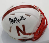 Mike Brown Signed Nebraska Cornhuskers Speed Mini Helmet (Beckett Witness QR)