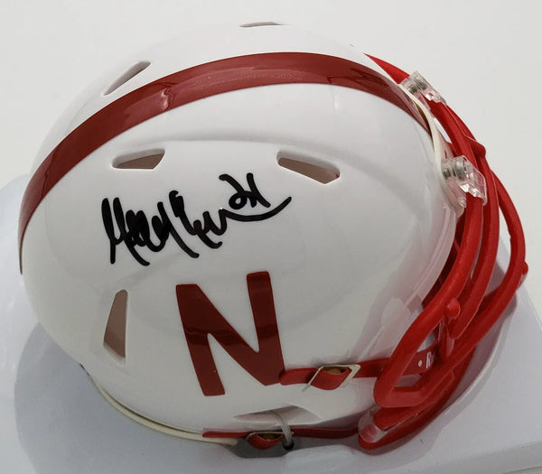 Mike Brown Signed Nebraska Cornhuskers Speed Mini Helmet (Beckett Witness QR)
