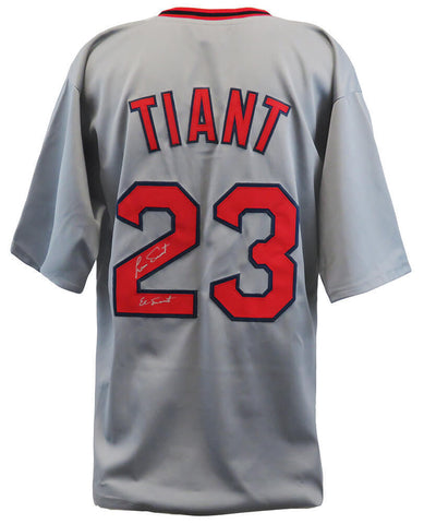 Luis Tiant (RED SOX) Signed Gray Custom Baseball Jersey w/El Tiante - (SS COA)