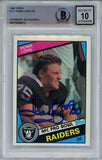 Howie Long Autographed 1984 Topps #111 Rookie Card w/HOF Beckett 10 Slab 42906