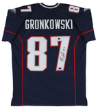Rob Gronkowski Authentic Signed Navy Blue Pro Style Jersey BAS Witnessed