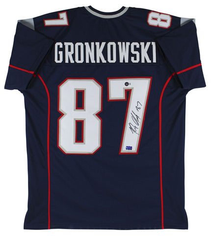 Rob Gronkowski Authentic Signed Navy Blue Pro Style Jersey BAS Witnessed