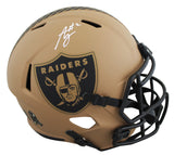Raiders Ashton Jeanty Signed STS II Full Size Speed Rep Helmet BAS Witnessed