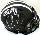 JJ Watt Autographed Wisconsin Badgers Eclipse Speed Mini Helmet - JSA W *Silver
