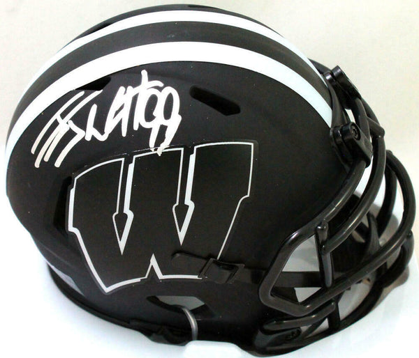 JJ Watt Autographed Wisconsin Badgers Eclipse Speed Mini Helmet - JSA W *Silver