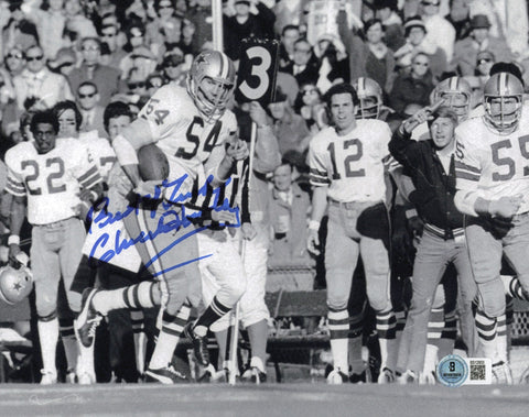 Chuck Howley Autographed 8x10 Photo Cowboys "Best of Luck" Beckett QR #BS12803