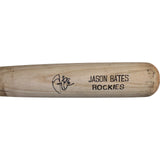Jason Bates Autographed Colorado Rockies Game Used Rawlings Blonde Bat 53914