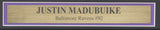 Justin Madubuike Signed 8x10 Photo Baltimore Ravens Framed JSA 187250