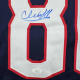 Framed Autographed/Signed Kirill Marchenko 35x39 Columbus Blue Jersey JSA COA