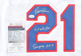 Ruben Sierra Signed Texas Jersey Insc. "4x All Star" & "Rangers H.O.F" (JSA COA)