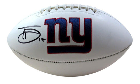 Tommy DeVito Autographed Logo Football Giants Beckett 184888