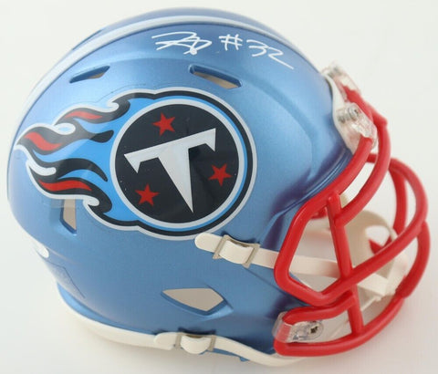 Tyjae Spears Signed Tennessee Titans Flash Alternate Speed Mini Helmet (JSA) R.B