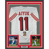 FRAMED Autographed/Signed BRANDON AIYUK 33x42 San Francisco ALT Jersey JSA COA