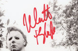 Nick Castle Signed Halloween Unframed 8x10 Behind Bush Photo - "The Shape" Insc