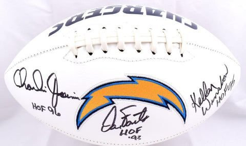 Winslow Fouts Joiner Autographed Chargers Logo Football w/HOF- Beckett W Holo