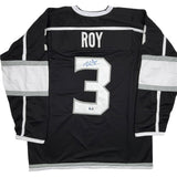Autographed/Signed Matt Roy Los Angeles LA Black Hockey Jersey Beckett COA