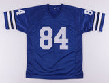 Jay Novacek Signed Dallas Cowboys Career Highlight Stat Jersey (JSA COA) T.E.