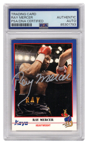Ray Mercer Signed 1991 Kayo Boxing Trading Card #117 - (PSA Encapsulated)