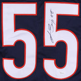 Lance Briggs Signed Bears Blue Jersey (JSA COA) 7xPro Bowl (2005-2011)Linebacker