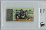 Tony Dorsett Signed Pittsburgh Panthers 1976 Heisman Ticket Slab Beckett 57055
