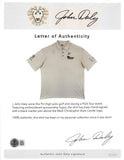 John Daly Authentic Signed Match Worn White Pin High Polo Shirt BAS #BK84743