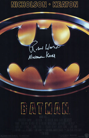 Robert Wuhl Signed Batman 11x17 Movie Poster w/Alexander Knox - (SCHWARTZ COA)