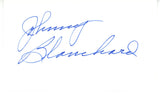 Johnny Blanchard Autographed/Signed New York Yankees Index Card Beckett 56524