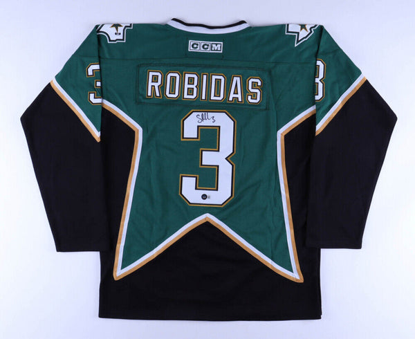 Stephane Robidas Signed Dallas Stars Jersey (Beckett COA) NHL career 1997-2015