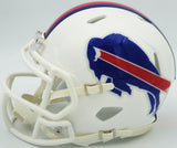 BRUCE SMITH AUTOGRAPHED BILLS WHITE SPEED MINI HELMET BECKETT WITNESS 233776