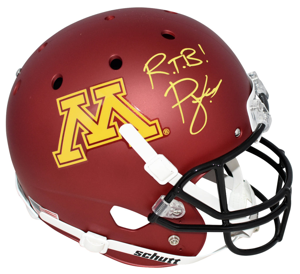 PJ FLECK AUTOGRAPHED SIGNED MINNESOTA GOPHERS FULL SIZE HELMET BECKETT ...