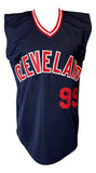 Charlie Sheen Major League Signed Navy Sleeveless Baseball Jersey PSA/DNA