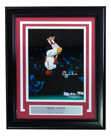 Ozzie Smith Signed Framed 8x10 St. Louis Cardinals Flip Photo Fanatics